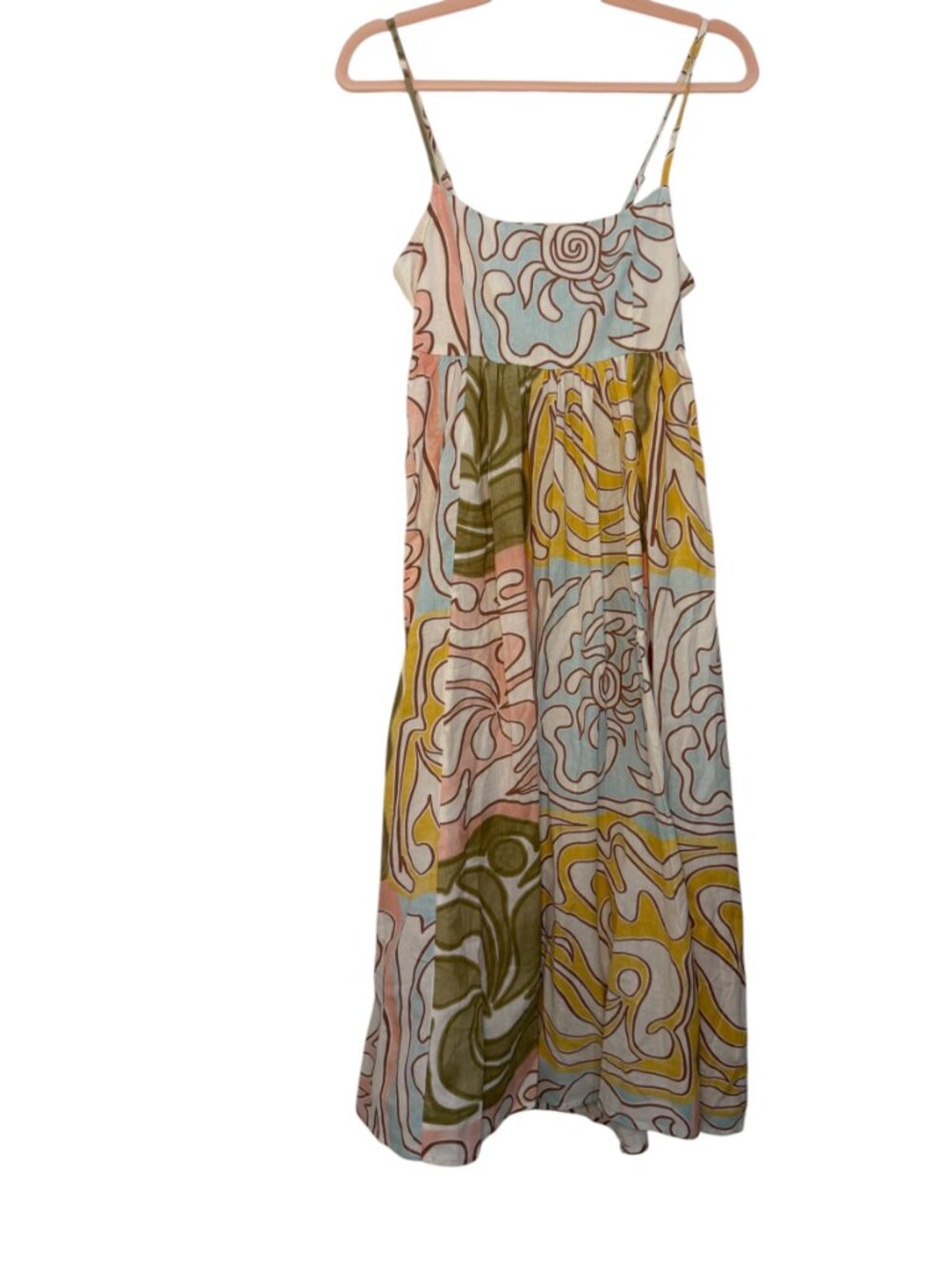 NWOT Billabong/Nordstrom Island Life Midi Dress-S-Linen/Cotton- Pastel- MSRP $88 - Picture 4 of 11